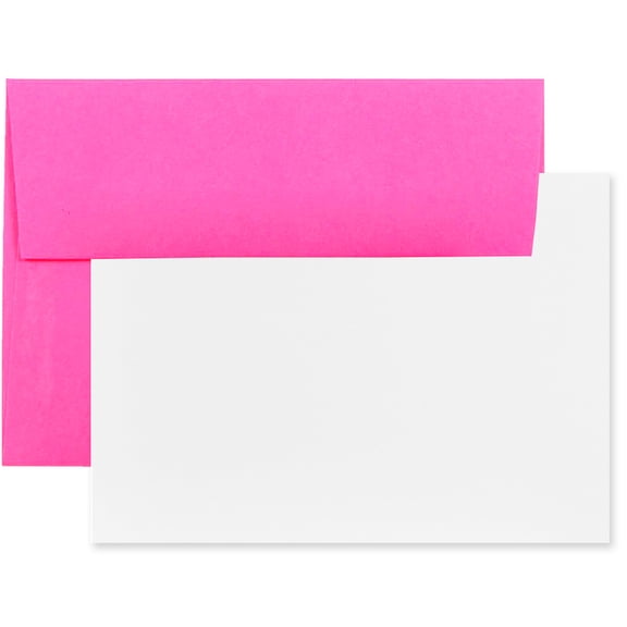 JAM Paper Stationery Set, A2 Size, 25/Pack, Fuchsia Pink