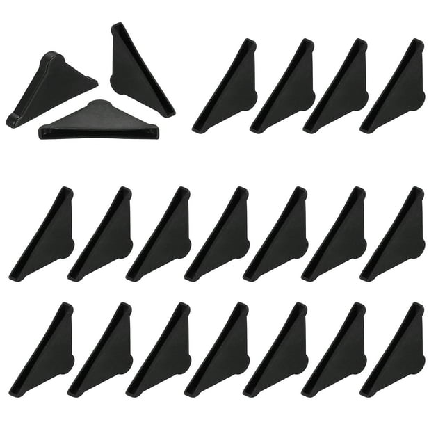 Uxcell 60Pcs Triangle Glass Corner Protector, 0.16 Inch Plastic Glass Table Corner Protector Transport Corner Guard for Glass, Ceramics, Wood, and Steel(Rounded Corner, Black)