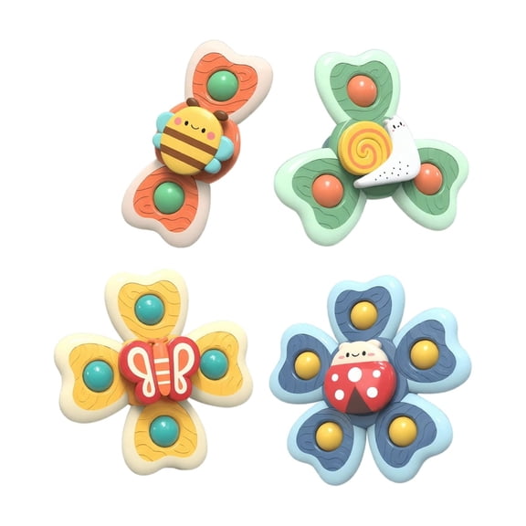 BUTOMKY Insect Suction Cup Spinner Baby Bath Toys, Sensory Fidget Spinning Tops Toy, Safe Airplane Window Car Travel Essentials,Novelty Spinner Bath Toy Birthday Gift for 1 2 Year Old Boy Girl