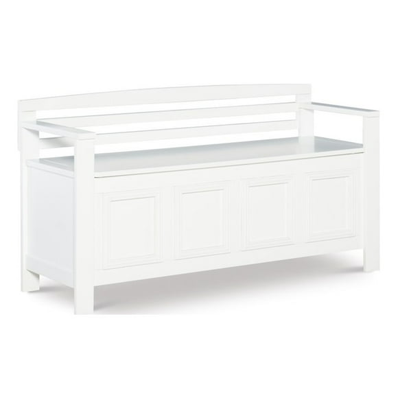 Linon Lenly Entryway Storage Bench in White
