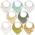 thumbnail image 1 of Baberos tipo bandana para bebés KeaBabies, 100% algodón orgánico, paquete de 8, 1 of 9