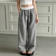 thumbnail image 7 of Iyufng Summer Girls' Checkered Drawstring Pants, 7 of 7