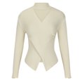 thumbnail image 4 of Patlollav Winter Womens Tops Zipper Long Sleeve Solid Color Sweater, 4 of 6