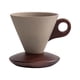 thumbnail image 2 of Taza de Café Cónica de Cerámica Rústica Vintage con Asa de Madera Incrustada y Base de Madera Maciza, Taza de 200ml con Textura Escarchada para Preparación de Café Casero y Té., 2 of 7