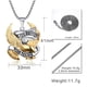 thumbnail image 3 of Collar de Cadena colgante águila de acero inoxidable Zulema oro Plata, 3 of 7