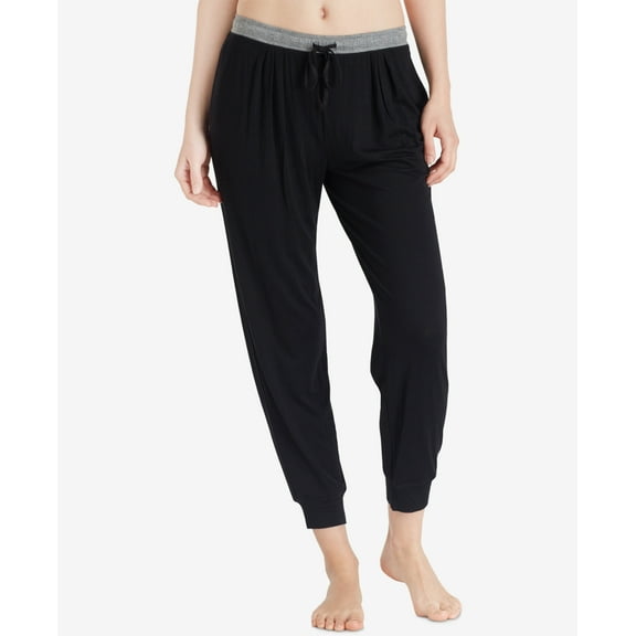 Layla Womens Drawstring Cropped Jogger Pants Size L