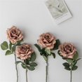 thumbnail image 2 of Visland Artificial Flowers 4PCS Fake Roses Silk Flower Bouquet Faux Floral Arrangement Bridal Bouquet for Wedding Decoration, 2 of 3