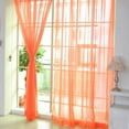 thumbnail image 3 of 2 Panel Kitchen Curtain Sheer Door Window Voile Drape Orange - 200x270cm, 3 of 9