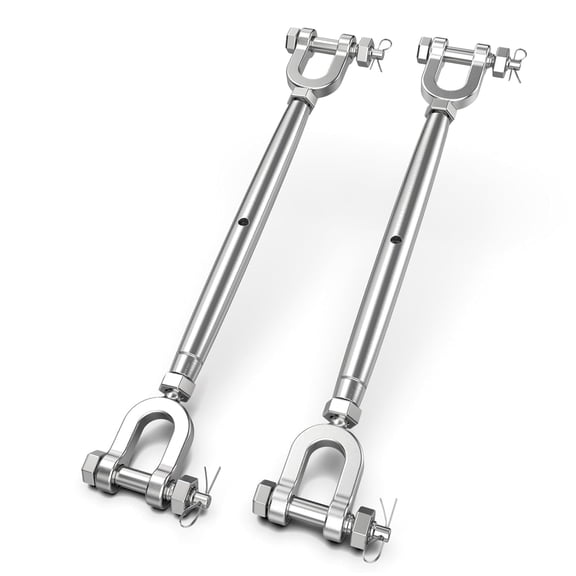 3/8" (M10) 304 Stainless Steel Turnbuckles for Cables Wire, 3200 lbs Working Load Limit - Heavy Duty Wire Tensioner for Shade Sails Hardware, Ziplines