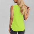 thumbnail image 7 of Qiopertar UPF 50+ Sun Protection Tank Tops for Women Sleeveless Activewear Tops Breathable Moisture Wicking Workout Yoga Casual Comfy Crew Neck High Low Hem, Yellow L, 7 of 7