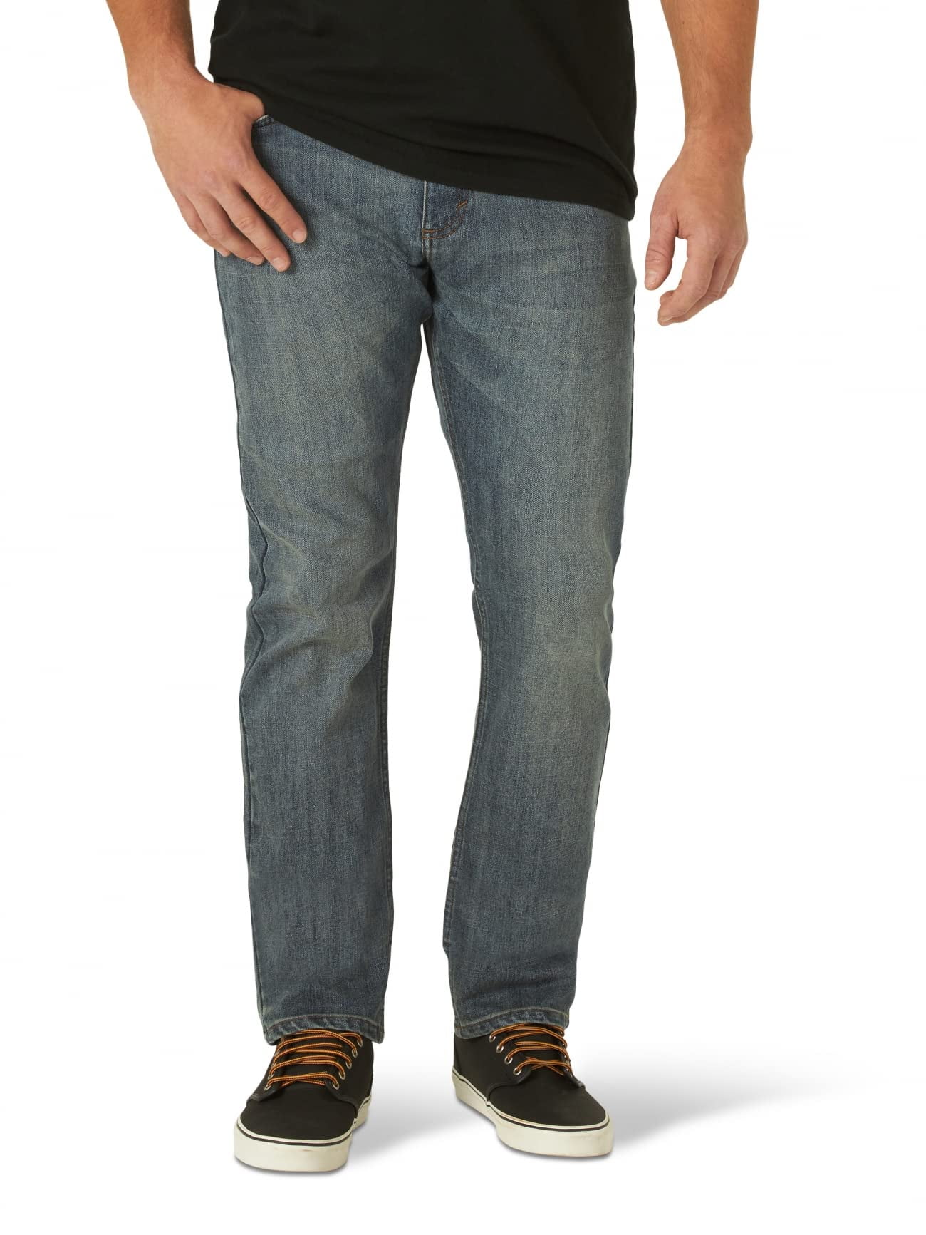 Wrangler mens Freetostretch Athletic Fit Jeans, Mediterranean, 34W x