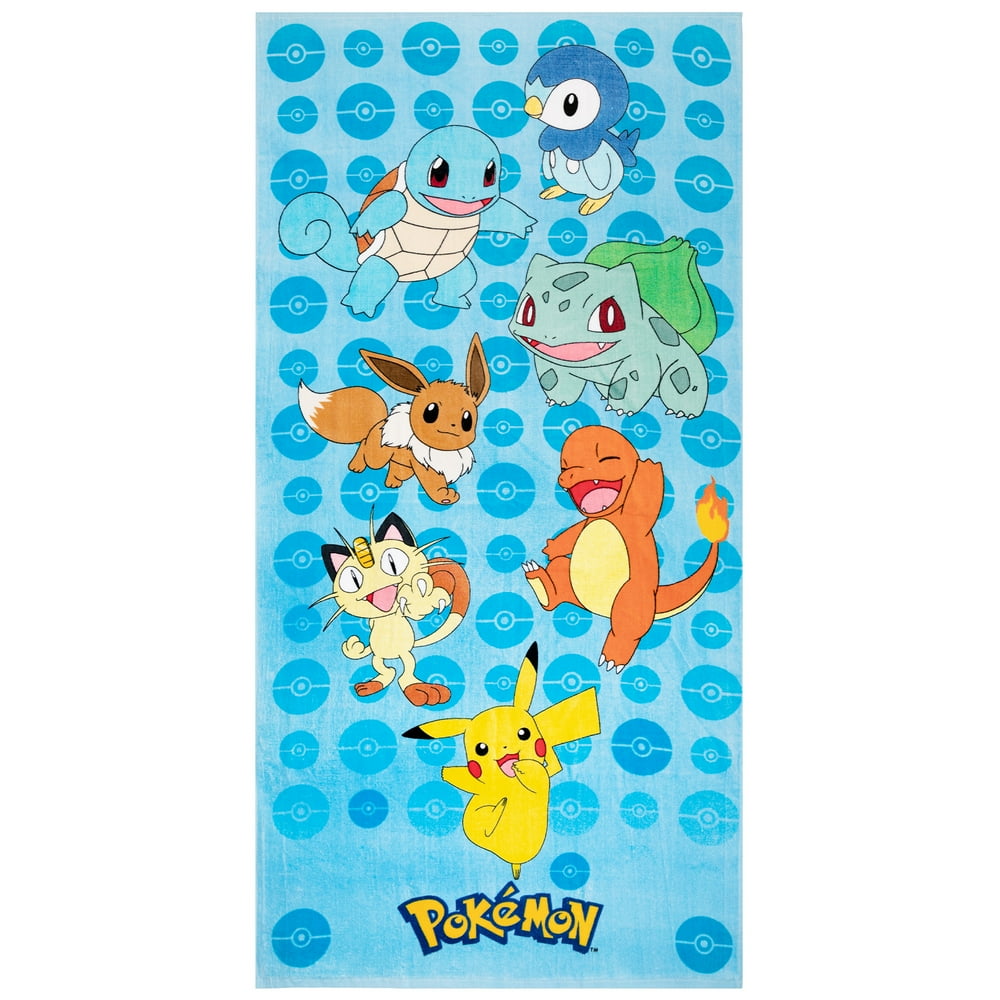 Pokemon Kids Super Soft Cotton Beach Towel, 28 x 58, Power Group