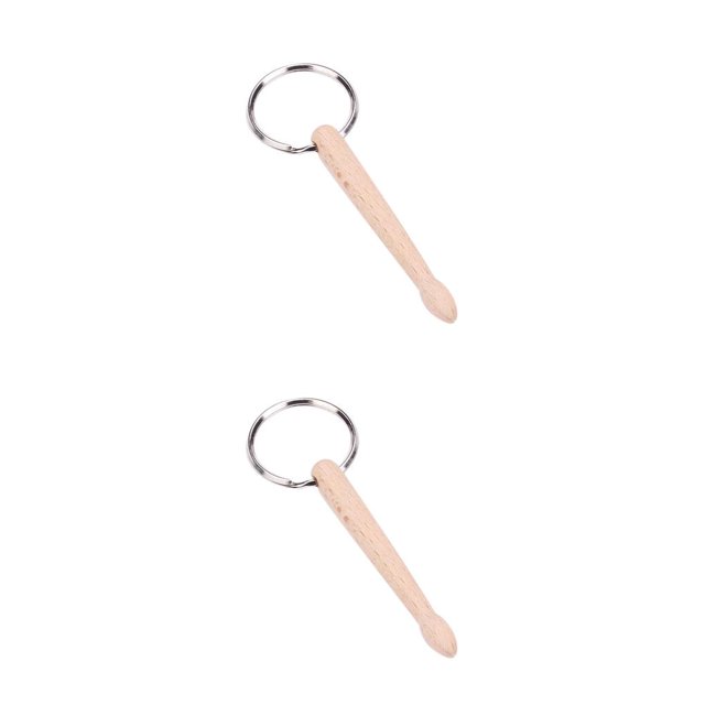 Sonducket Mini baquetas de tambor llavero baquetas instrumento de percusión llavero portátil llaveros regalos de cumpleaños 1 baqueta 1 baqueta 2Conjunto