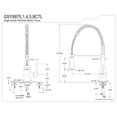thumbnail image 3 of Gourmetier GSY8878CTL Continental Single-Handle Deck-Mount Pre-Rinse Kitchen Faucet, Brushed Nickel, 3 of 6