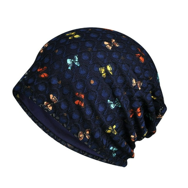 Femmes Été Coloré Papillon Dentelle Maille Baggy Chapeau Bonnet Bonnet Maternité Cap