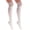 White, variant on TZYDMN Women's Knee High Socks Lace Ruffle Socks Kawaii Lace Top Cotton Cute Stockings for Girls