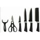 thumbnail image 1 of Set de Cuchillos de Acero Inoxidable 6 Piezas Negro, 1 of 6