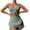 Mint Green, variant on Womens Flowy Eyelet Bikini Set High Waisted Twist Front Solid Ruffle Detail Tummy Control Two Piece Suit With Beach Skirt Mint Green M