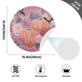 thumbnail image 3 of Round Placemats Plate Mats 15 Inch Non-Slip Heat Resistant Washable PVC Set Table Decoration for Kitchen Dining Vintage Flowers and Pumpkins, 3 of 5