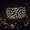 thumbnail image 2 of Solar Table Lantern Outdoor Waterproof Dancing Flashing Flame 7 Color 2 Modes Metal Tabletop Light Desktop Decorative Lamp for Patio Garden Pathway Yard(White), 2 of 9
