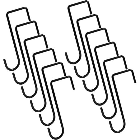 

12Pcs Vinyl Fence Hooks 2 x 6 inch Patio Hangers Powder Coated Steel Pergola Hooks for Hanging Plants Bird Feeders Bird House Outdoor String Lights Pool Towels Equipment Tools