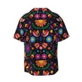 thumbnail image 2 of Balery Colorful Floral2 Men's Casual Button Down Shirt Short Sleeve Textured Summer Cuban Beach Shirts-3X-Large, 2 of 7