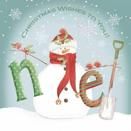 Noel Snowman - Snowman Noel Poster Print by PS Art Studios