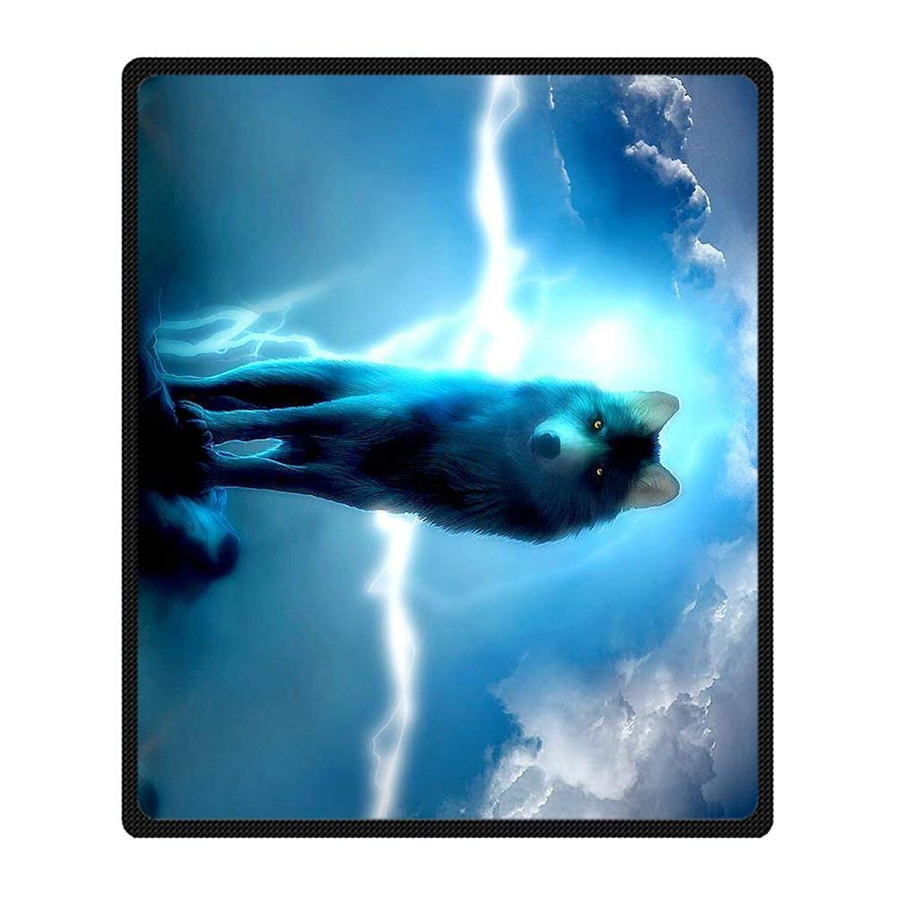 Rylablue Wolf Blanket Fleece Throw Blanket For Sofa Or Bed 58x80 Inches