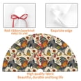 thumbnail image 4 of Lsque Multi-Colored Roosters Print Christmas Tree Skirt, Tree Skirt with Ties or Velcro, Perfect for Holiday Decorations, Halloween, and New Year-36", 4 of 7