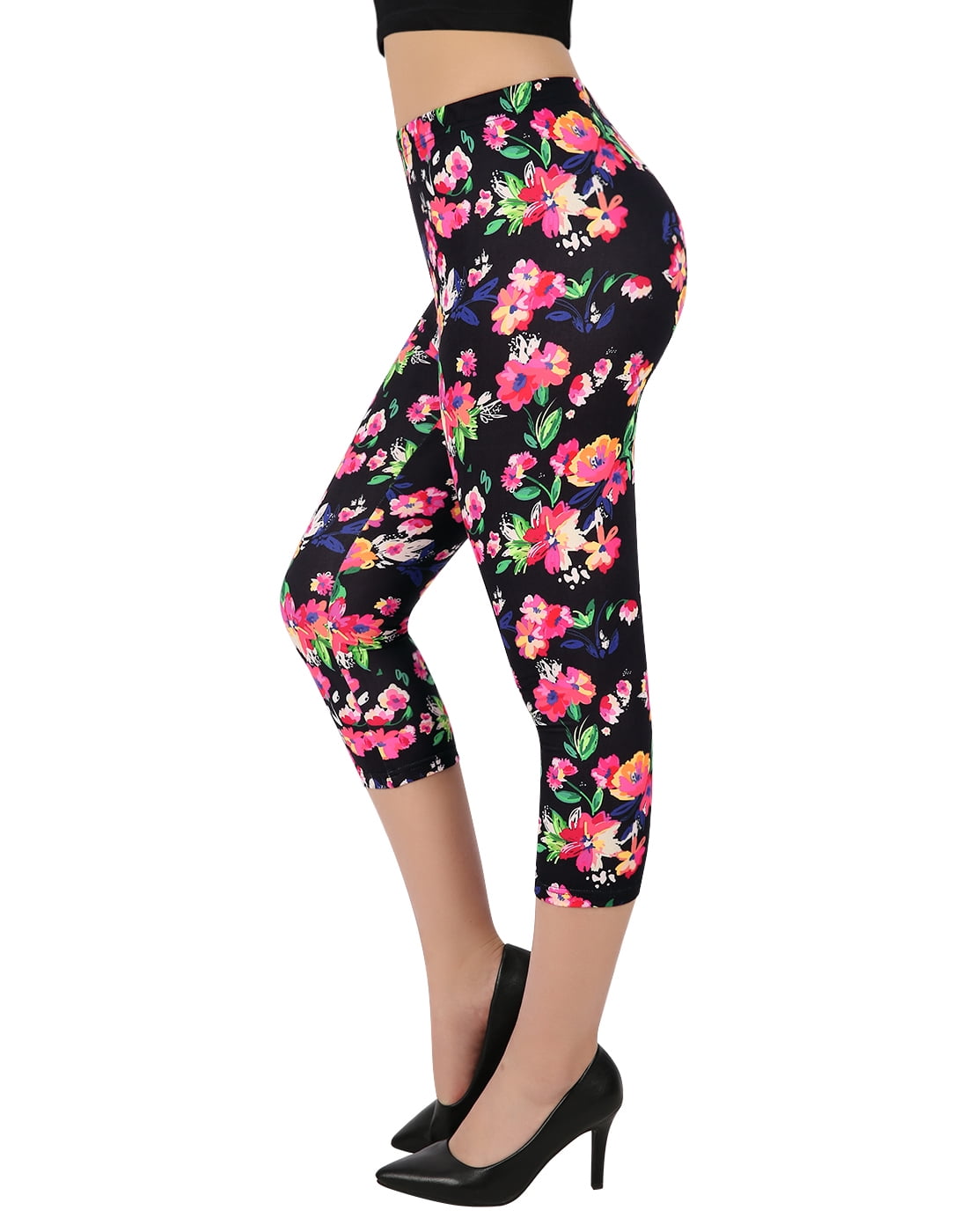 HDE - HDE Capri Leggings for Women Plus 