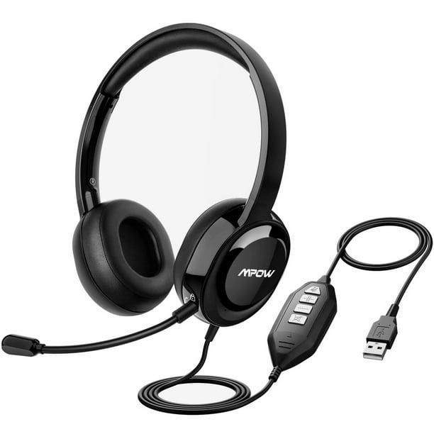 Mpow Wired Headset with Microphone; USB Headset/3.5mm PC Headphones