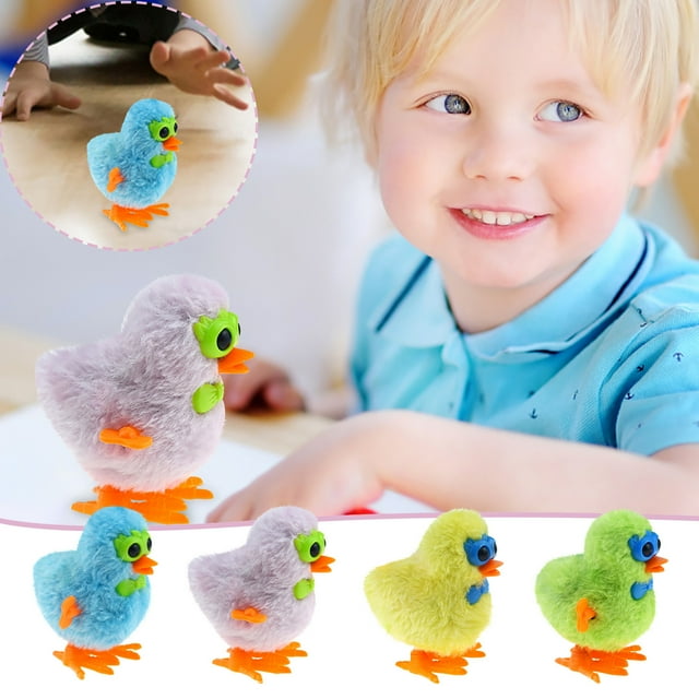 Jouet Interactif Poulet à Remonter Drôle Mouvement de Marche pour Enfants Fête d'Anniversaire