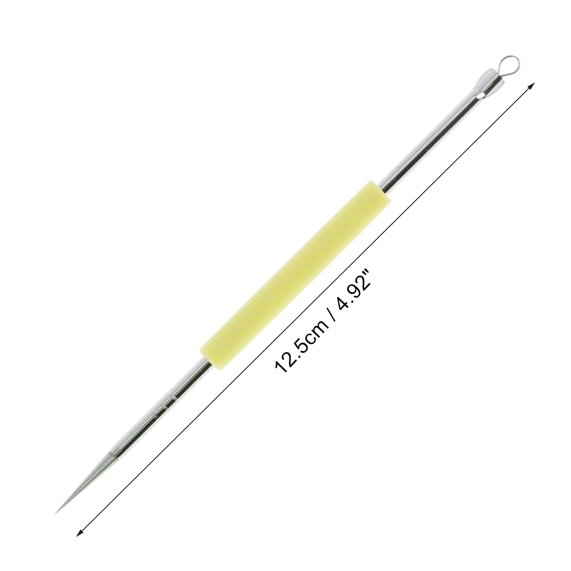 Unique Bargains Professional Durable Pimple Extractor Tool 4.92 Length 1 Pcs Yellow