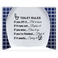 thumbnail image 1 of Adhesivo de pared Toilet Rules, divertido baño, PVC, 29 x 25 cm, 1 of 3