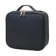 thumbnail image 1 of Bolsa de almacenamiento de cosméticos de piel sintética de gran capacidad, impermeable, con compartimentos ajustables, para maquillaje de viaje, color negro, 1 of 5