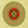 thumbnail image 1 of Ahgly Company Tapis d'Intérieur Lavable en Machine Carré Transitionnel Bisque Foncé Marron, 4 Pieds Carré, 1 of 7