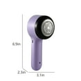 thumbnail image 2 of PureCasa USB Rechargeable Lint Remover for Clothes Furniture Blanket, Electric 6-Blade Lint Ball Remover Defuzzer, Household Fabric Shaver Depiller, Gift for Family Friends, 1PC, Purple, 2 of 8