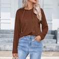 thumbnail image 2 of WEAIXIMIUNG Chandails en Molleton pour Femmes Tendance Chandails à Capuchon pour Femmes Chandails en Molleton Tendance Chandails en Molleton Pull à Capuche Tricoté Manches Longues Hauts, 2 of 7