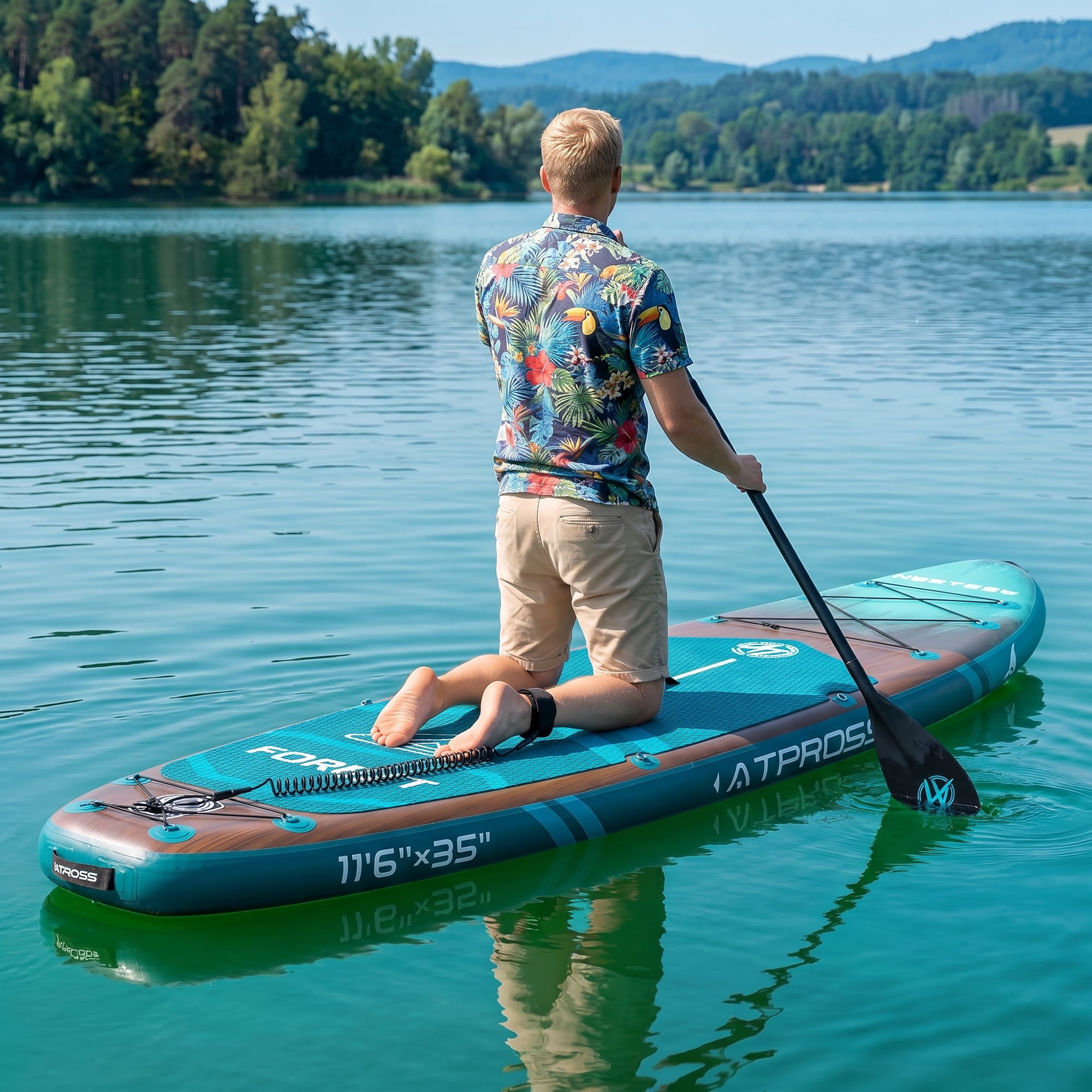 Ultifit Inflatable Paddle Board Extra Wide 450 Lbs Capacity Anti-Slip Design with SUP Accessories and Seat 11'6" x 35"