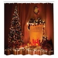 thumbnail image 3 of Ambesonne Christmas Shower Curtain, Romantic New Year, 69"Wx75"L, Orange, 3 of 5