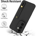 thumbnail image 2 of Wristband Case for Samsung Galaxy S24 Plus, Flexible Silicone Phone Case with Wrist Strap Band, Matte Kickstand Slim Shockproof Case with Camera Protection for Women Girls, Black, 2 of 12