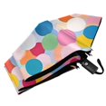 thumbnail image 6 of FORMRS Travel Umbrella Folding Auto Open Close Windproof Rain UV Protection, Yellow Colorful Circles, 6 of 8