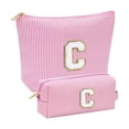 thumbnail image 2 of Initial Makeup Bag For Women Girls Cosmetic Organizer Travel Toiletry Pouch Idea, 2 of 9