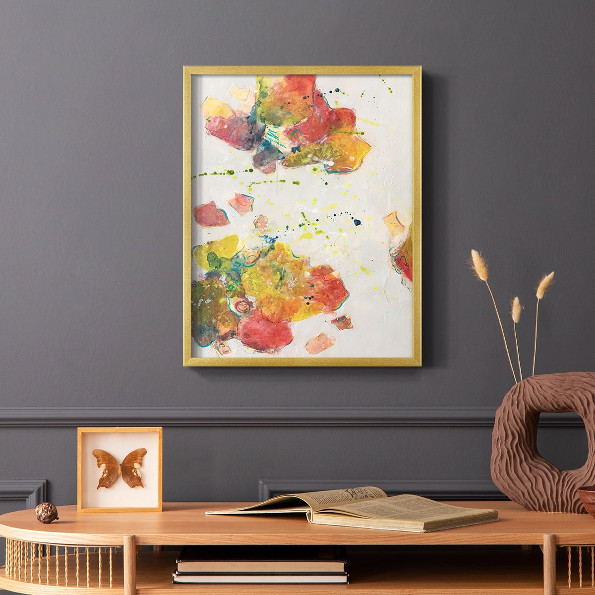 Attracting Love I Framed Print in Gold Solid Wood Framed Print No Nail Hanging