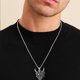 thumbnail image 5 of Isvgxsz Clearance Gothic Pirate Skull Anchor Pendant Necklace for Men Stainless Steel Chain Nautical Fish Hook Satan Devil Death Flying Dragon Bull Head Tree of Life Lion Hexagram Hammer Pentagram, 5 of 6