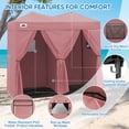 thumbnail image 4 of EAGLE PEAK 8x4 ft Double Room Outdoor Privacy Changing Room, Portable Pop-up Shelter for Beach, Pool, Photoshoots or Dressing Room, Pink, 4 of 10