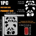 thumbnail image 2 of Panda Face Stencil for Painting 8.3x11.7inch Large Cute Panda Painting Stencil Reusable Panda with Flowers Drawing Template Plastic PET Bamboo Stencil Animal Theme Template for DIY, 2 of 9