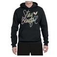 thumbnail image 2 of Stay Beautiful Positivity Quote Saying Pop Culture Unisex Graphic Hoodie Sweatshirt, Black, Small, 2 of 3