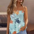 thumbnail image 2 of OIOLOYJM Womens Tube Top Summer Cute Strapless Palm Tree Peplum Top Backless Beach Ruffle Going Out Clothes Sky Blue 2XL, 2 of 4