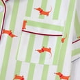 thumbnail image 2 of Tnhcen Women's Easter Pajamas 2 Piece Set, Summer Short Sleeve Button Down Print Sleepwear, Nylon Spandex Silky Comfortable Matching Sleep Shirt & Shorts, 2 of 9